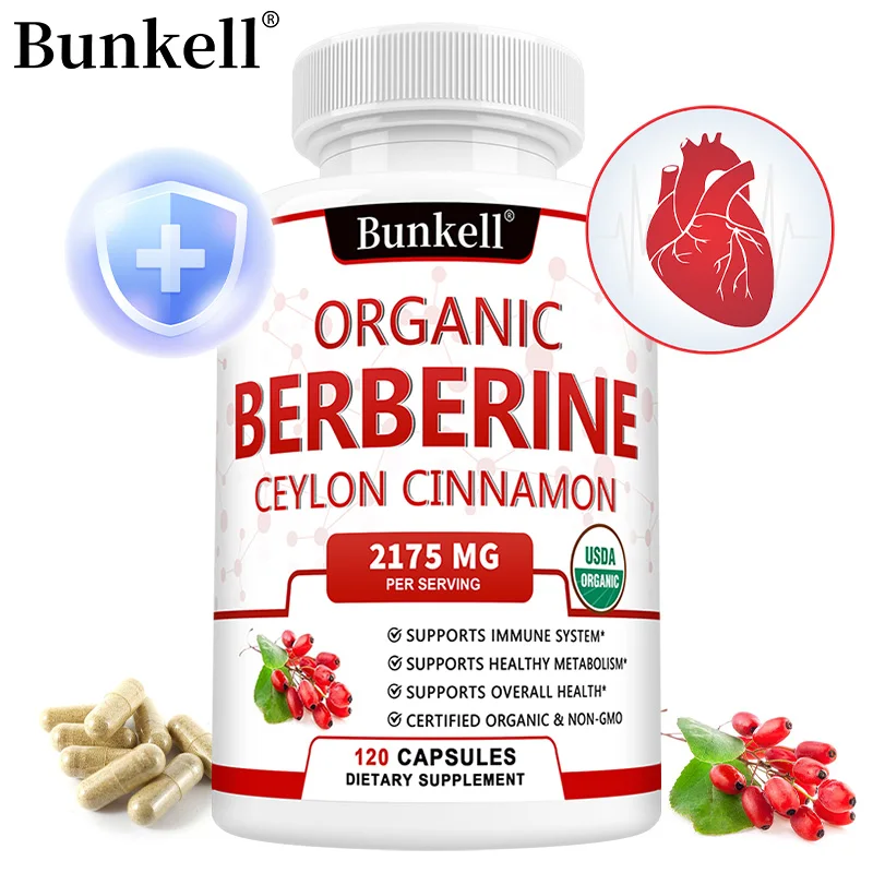 

Berberine HCL 1800mg Capsules with Ceylon Cinnamon, Antioxidant, Support Heart, Gastrointestinal & Immune System Health