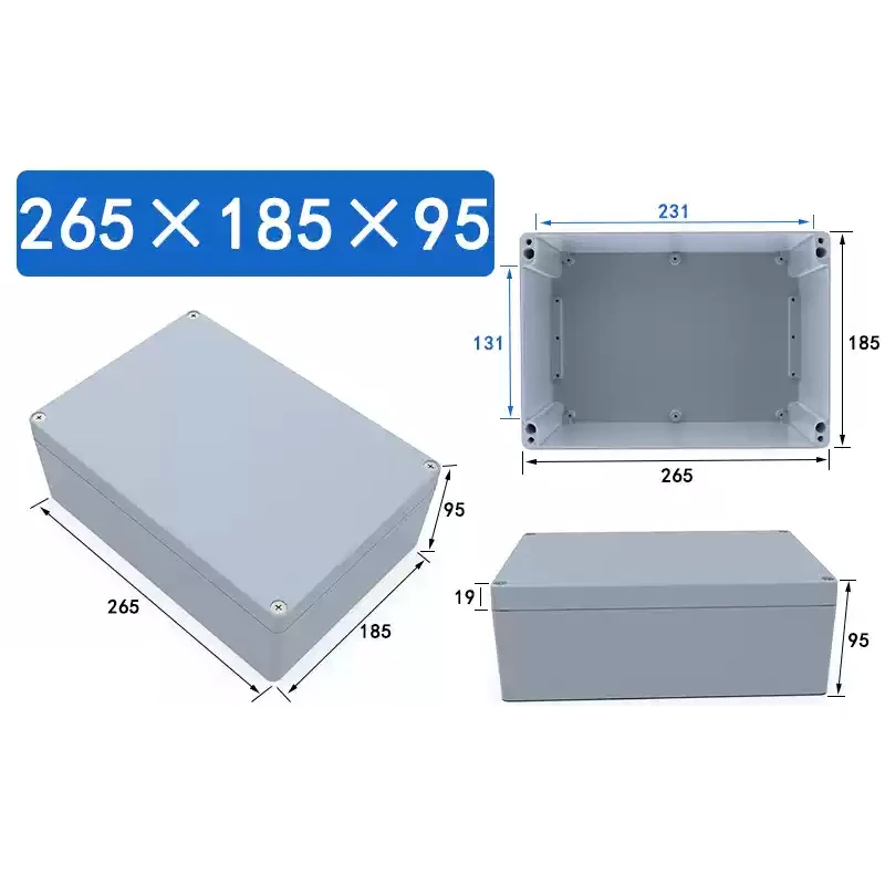 NONE Explosionsgeschützte, wasserdichte Aluminiumgehäusebox, elektronisches IP68, Projekt-Instrumentenkoffer, Projektbox, Anschlussgehäuse für den Außenbereich 3