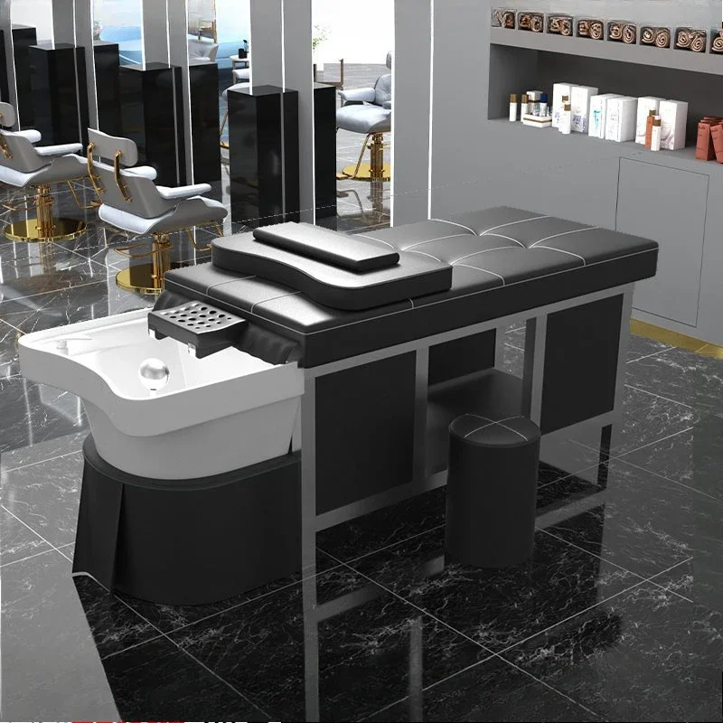 

Nordic Barbershop Shampoo Chair Salon Simplicity Massage Table Multifunction Luxury Salon Furniture Sillas De Peluquería FYSC