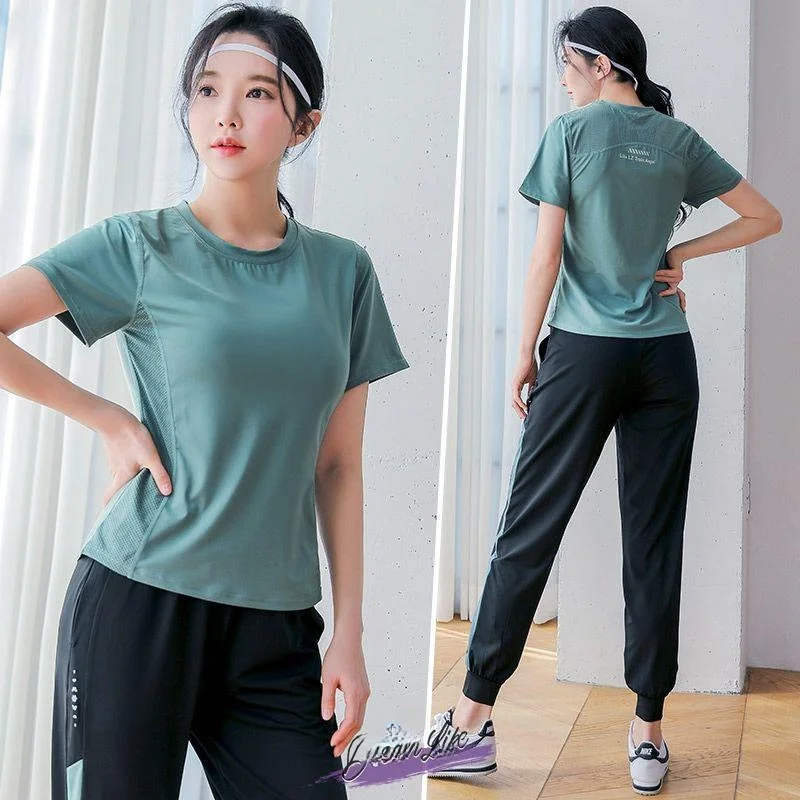 

Спортивный комплект Fitn Morning Run для женщин: быстросохнущая свободная одежда для йоги и профессиональной гимнастики, высококачественная летняя коллекция