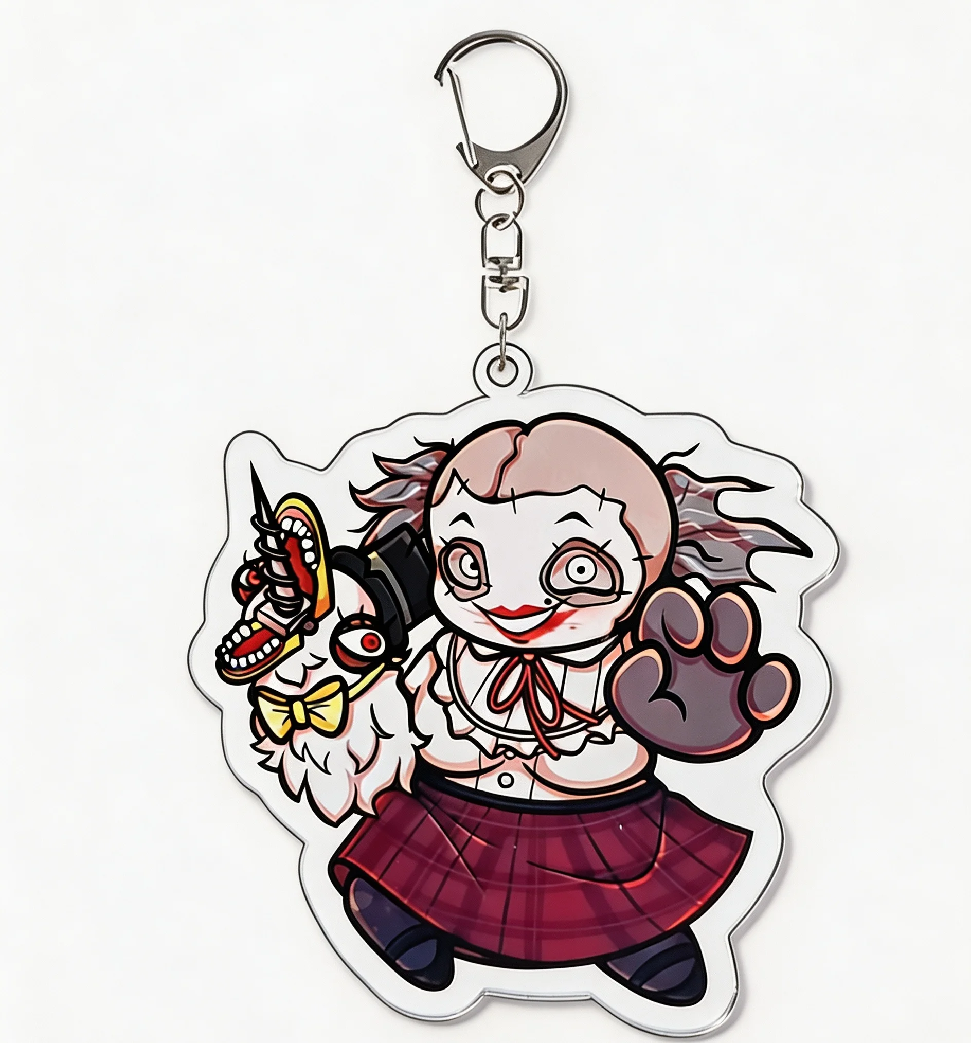 Horror Game Outlast Q Version Acrylic Keychain Dorris Franco Liliya Leland Decoration Pendant Creativity Festival Gift