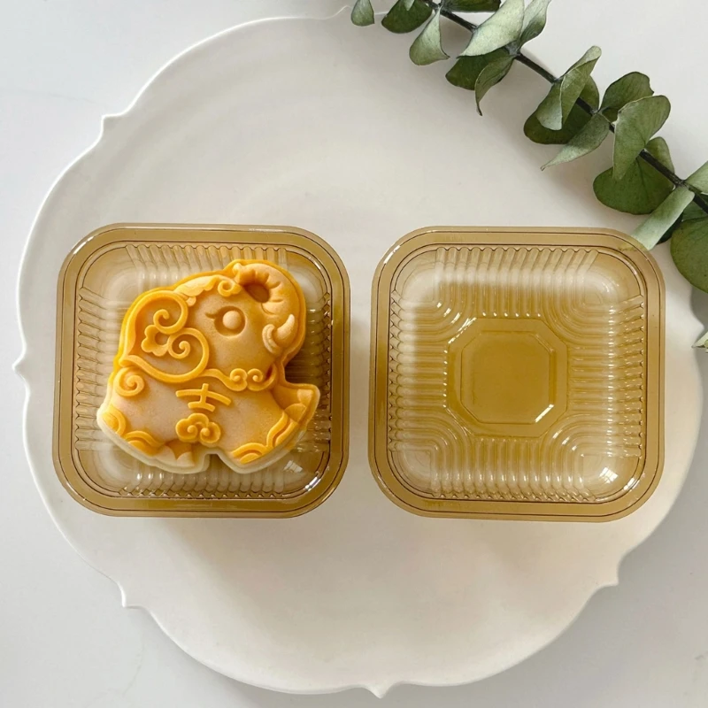 ختم المعجنات الجميلة في الفيل ، صانع كعكات القمر التقليدية مع نمط فريد لعشاق الخبز A2BB #1