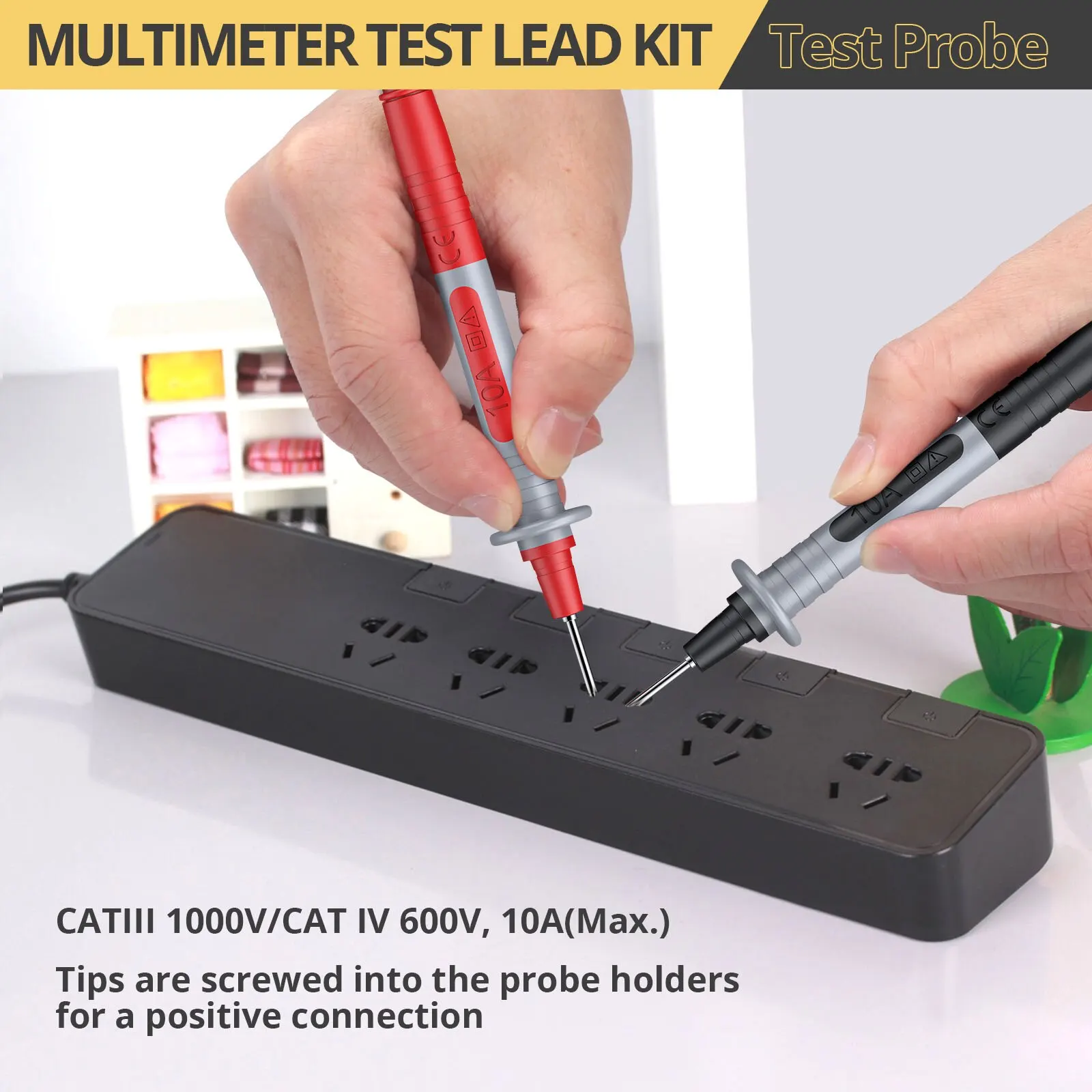 24-in-1 multi-meetsnoerset Elektrische multimeter-testkabel met krokodillenklemmen Testsonde Spring Grabber Banaanstekker