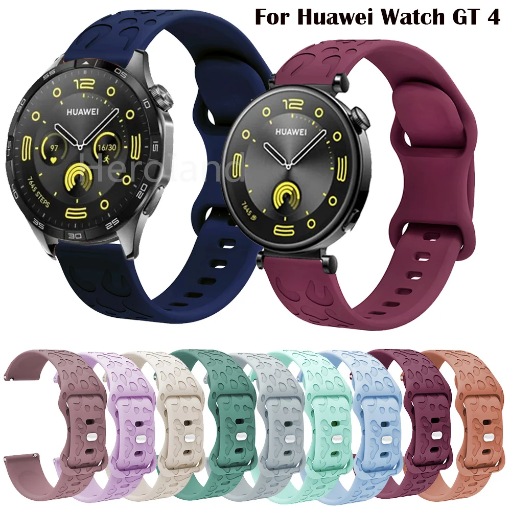 Premium 18 20 22mm Silicone Watchband For Huawei Watch GT 5 4 46mm 41mm GT 3 pro GT2 46MM 42MM Strap Bracelet Strap WristBand