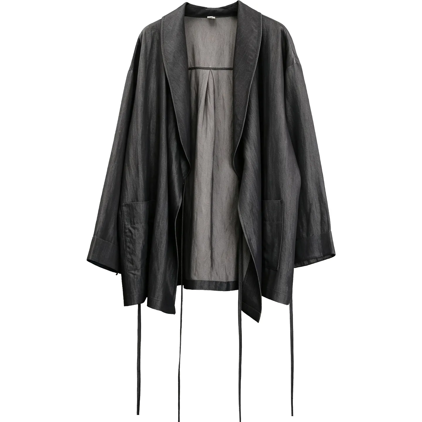 Niche Dark Style Deconstruction Cardigan Robe Coat Design High Sense Japanese Loose Kendo Coat