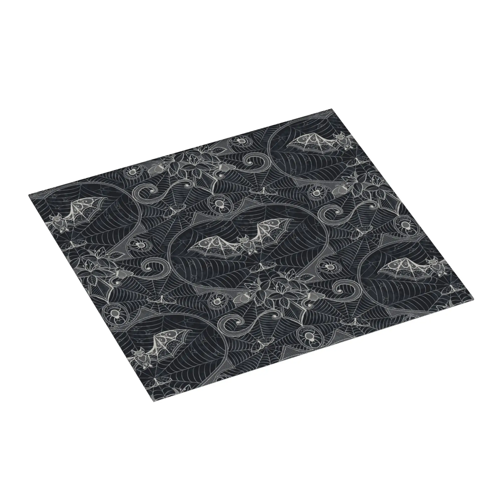Drying Mat For Kitchen Halloween Witch Bats Barware Tableware Oil Proof Gothic Halloween Lace Washable Kitchen Sink Drying Pad