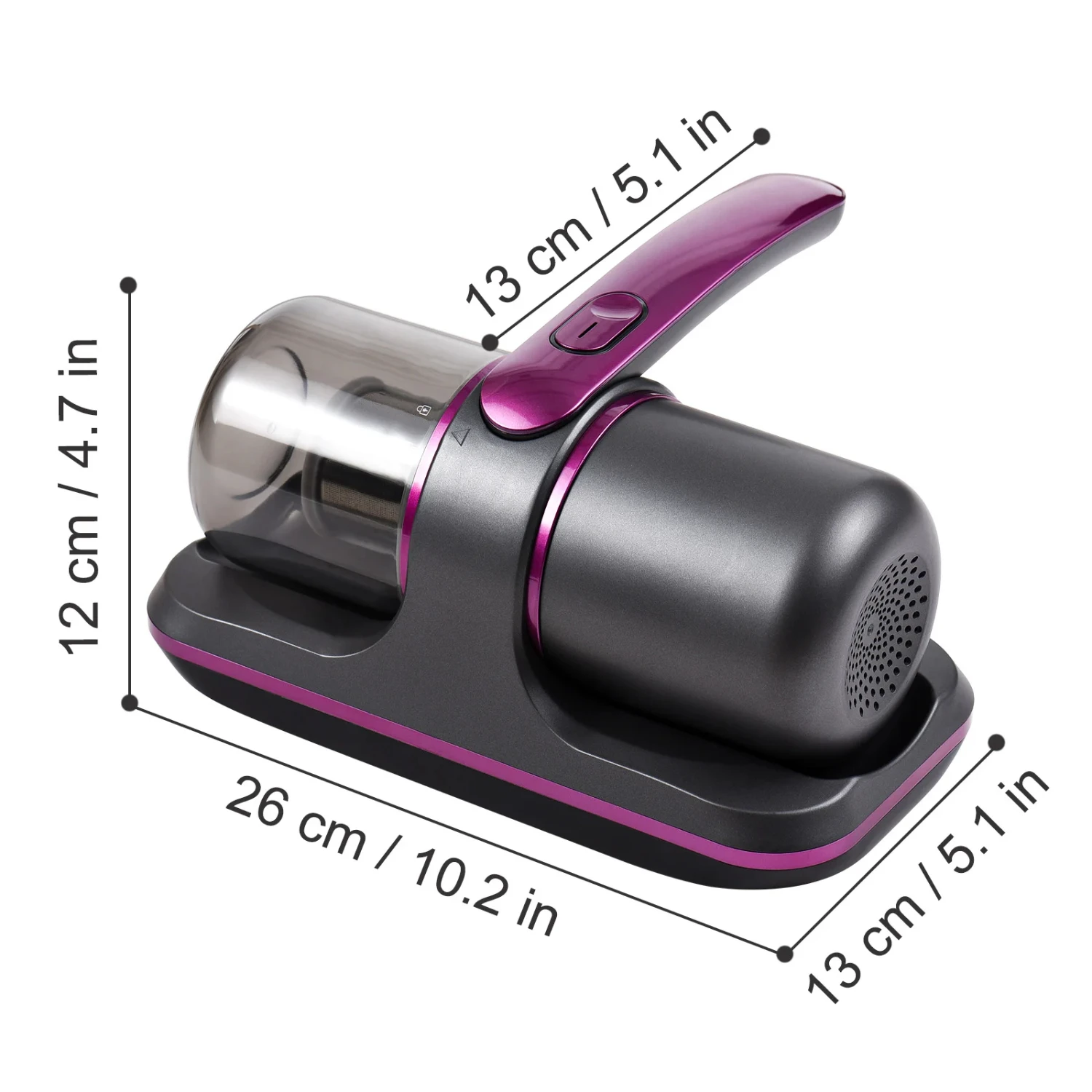 Powerful Cordless UV Bed Vacuum Cleaner with Built-in Battery - 100W Handheld Vacuum Cleaner for Mattress, Pillows, and Clothes 