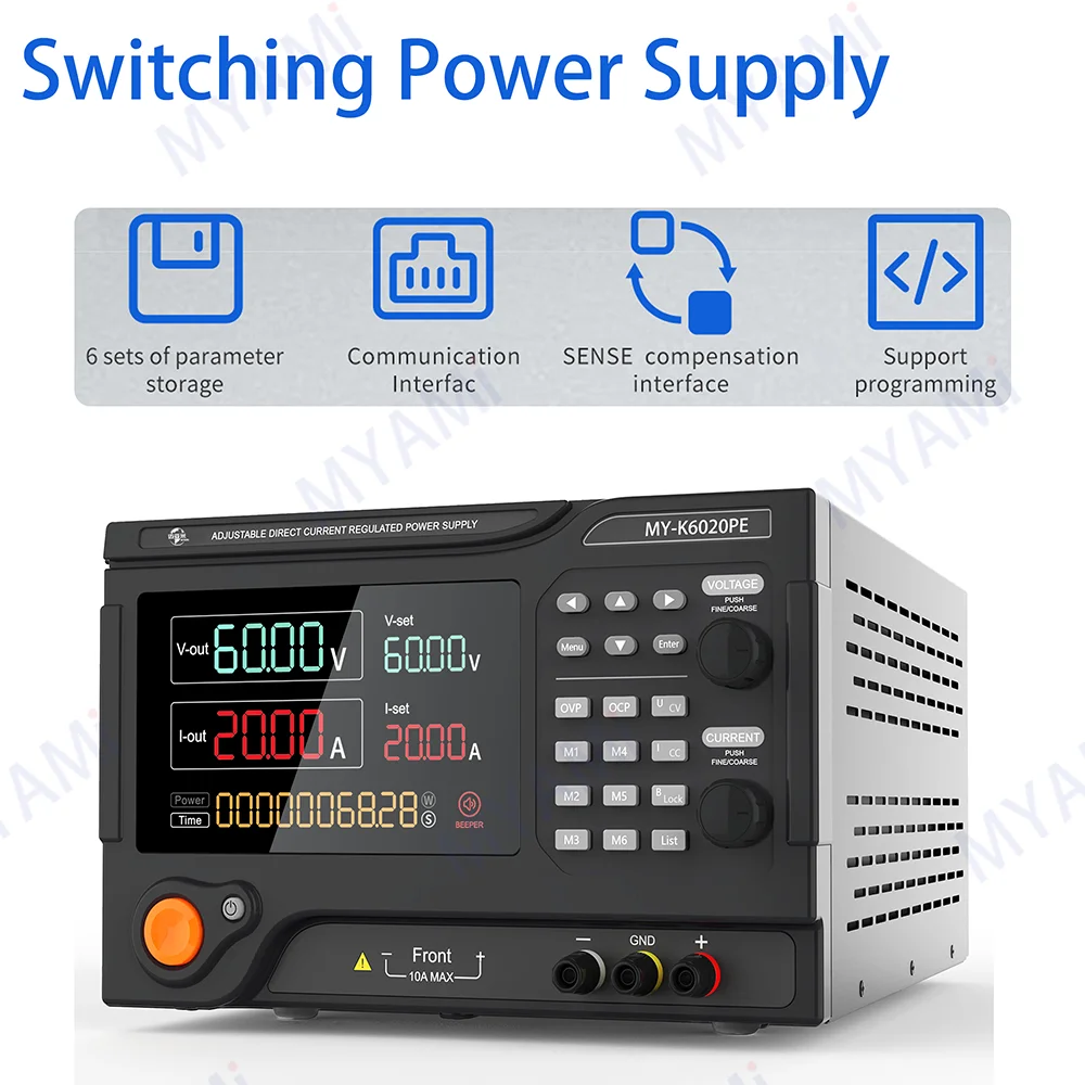 Laboratory workbench adjustable voltage regulation output 60V 64V 20A 1200W programmable DC power supply