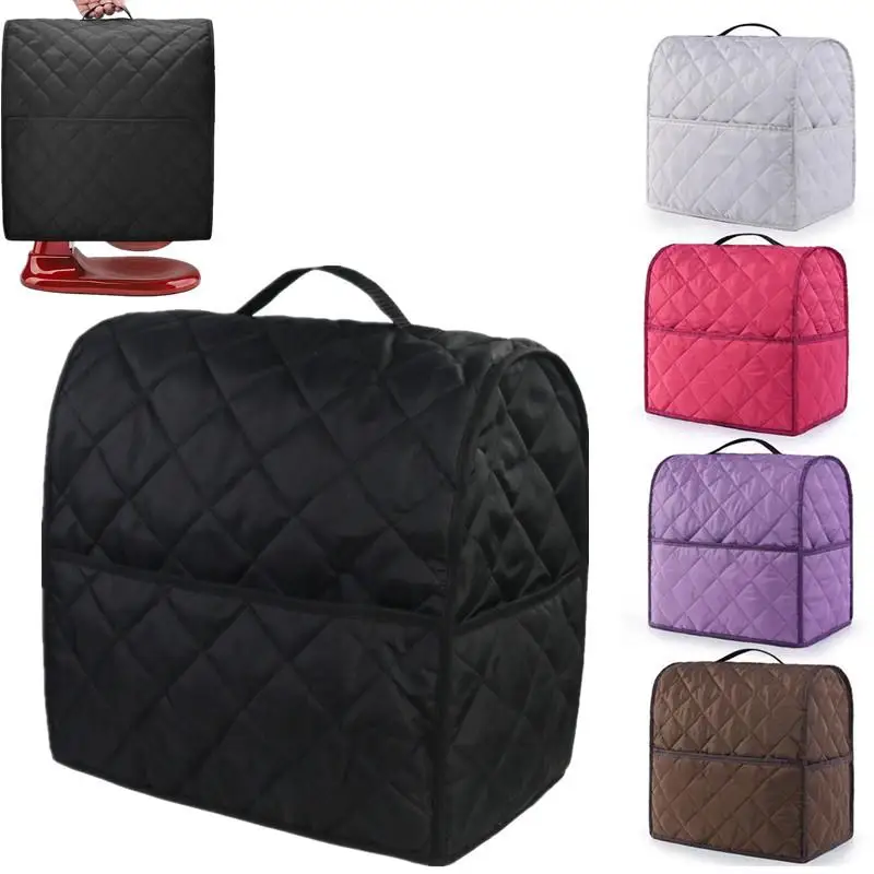 1PC  Vertical Mixer Dust Cover Side Storage Bag Hand-held Quilted Polyester Diamond Household Dust Cover Kitchen Organizer