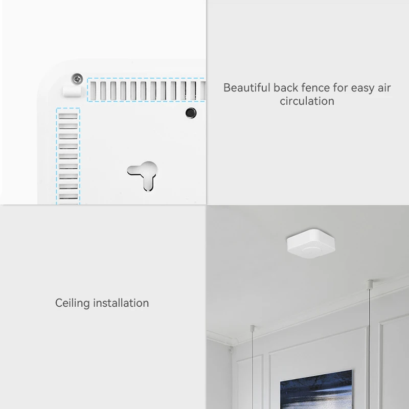 Tuya Smart Home WiFi Smart Air Box Gas Leak Sensor Security Protection Alarm CO2 VOC HCHO PM2.5 Air Quality Monitor for Alexa