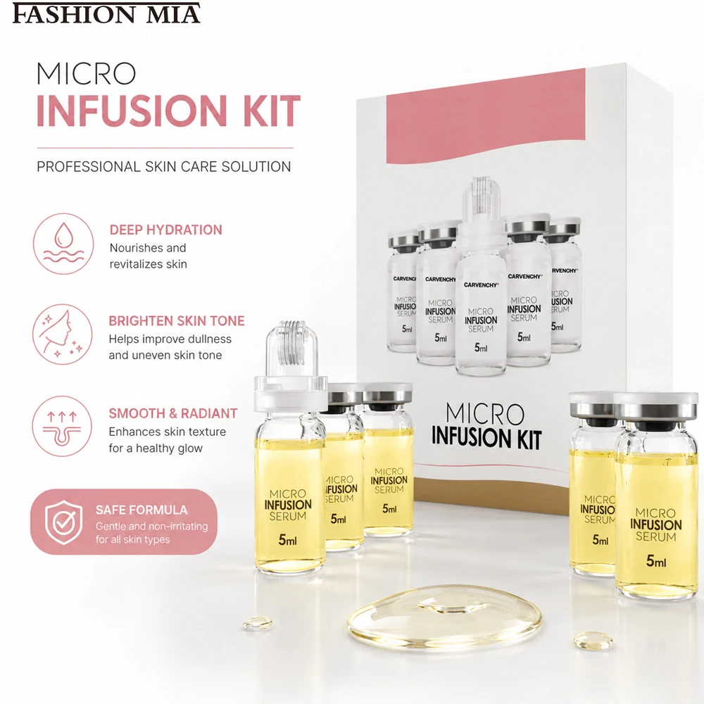 Korean Hyaluronic Acid Micro Molecule 0.25mm Microneedling Serum Kit Collagen Firming Rejuvenation Hydrating Daily Care