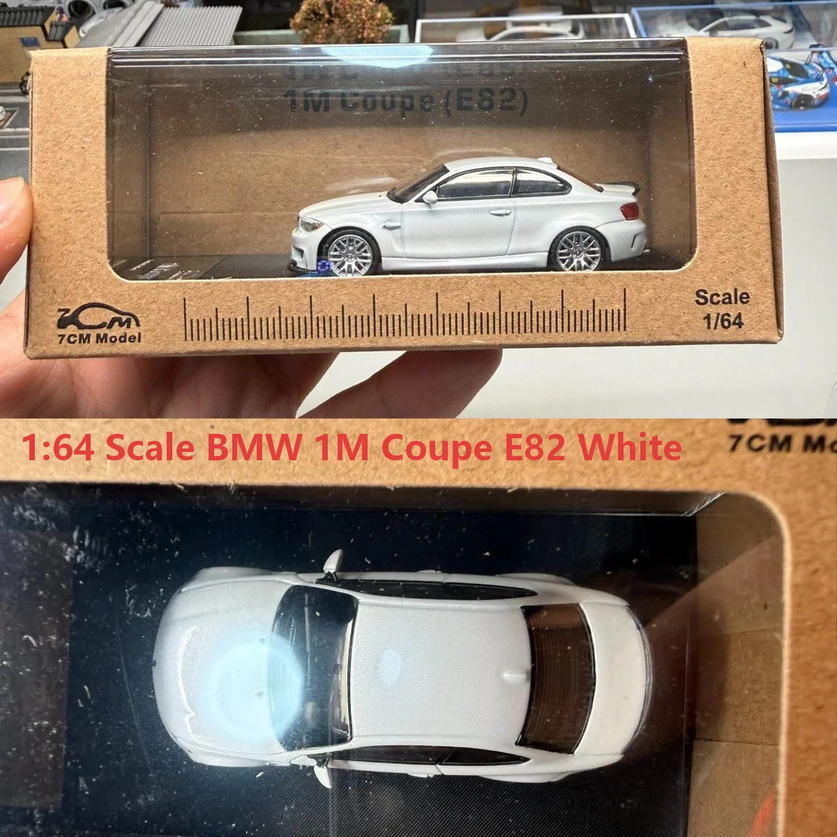 Diecast 1:64 Scale BMW 1M Coupe E82 White Alloy Car Model