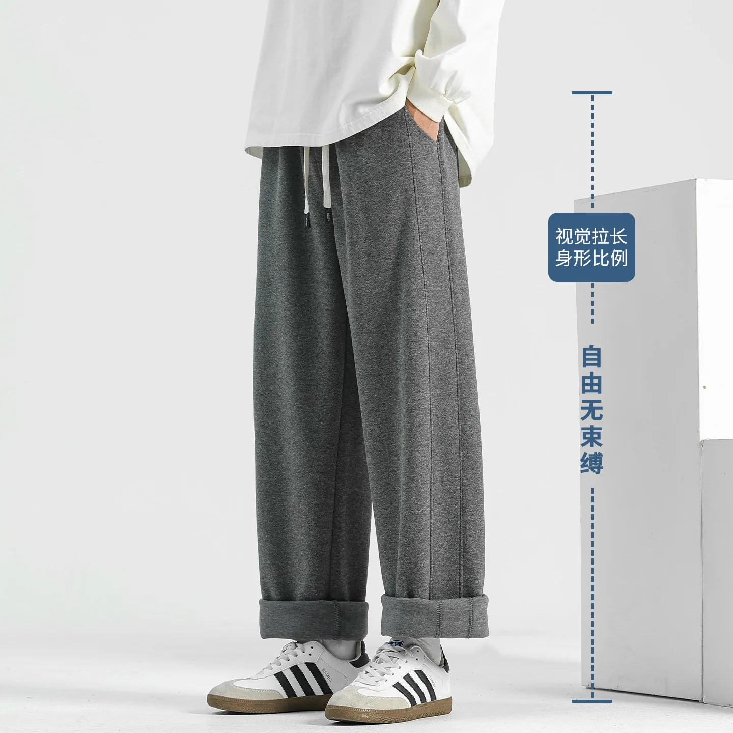 

Прямые брюки, мужские летние брюки 2024, новый стиль, мужские брюки, свободные повседневные спортивные брюки, весенне-осенние спортивные штаны