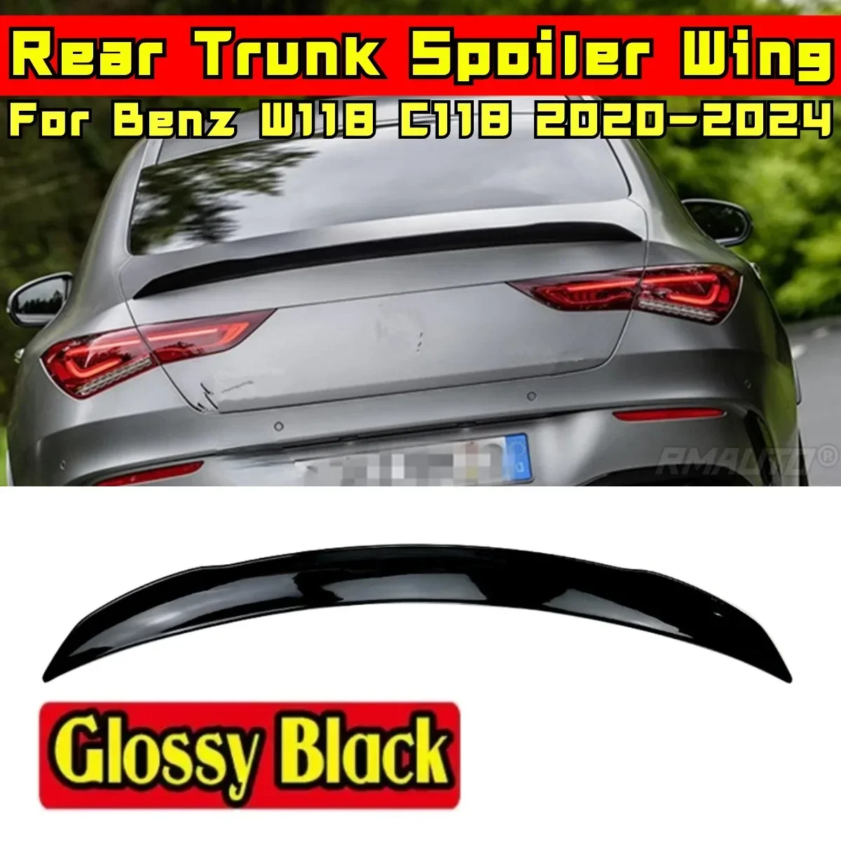 For Mercedes Benz W118 C118 CLA180 CLA200 CLA45 2020-2024 Rear Spoiler Wing Body Kit Car Rear Trunk Spoiler Car Accessories