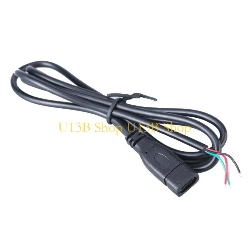 U13B USB Type C Pigtal Cable Extension Type C Scond Type C Female to 4Pin Bare Wire