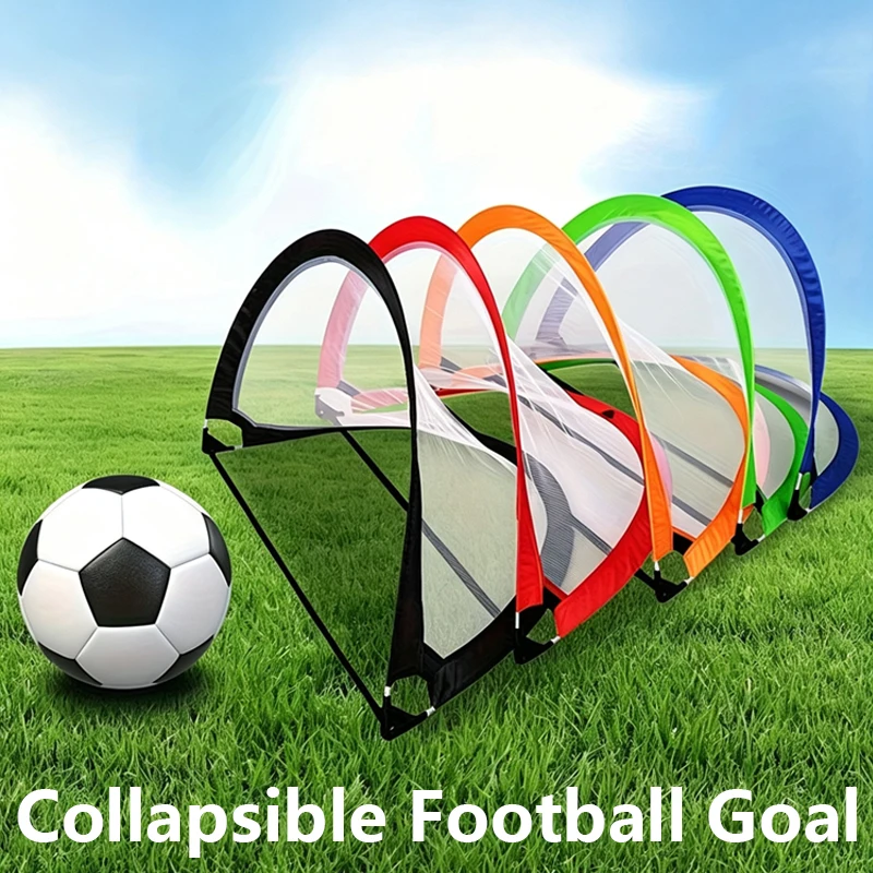 

Collapsible Soccer Goal Portable Training Practice Football Goal Pop-Up Kids Adult Soccer Net Carry Bag Soccer Fans Gift