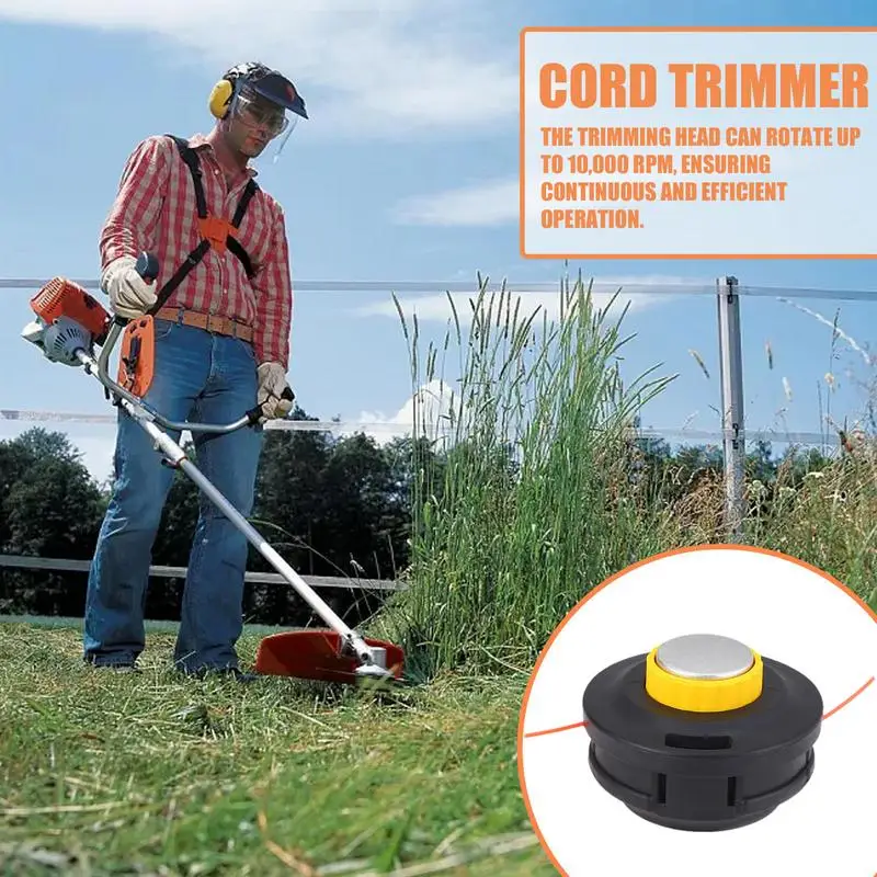 

String Trimmer Head Speed Feed Trimmer Head Edger Cutter Attachments For Lawn Care Brush Clearing Yard Maintenance Grass