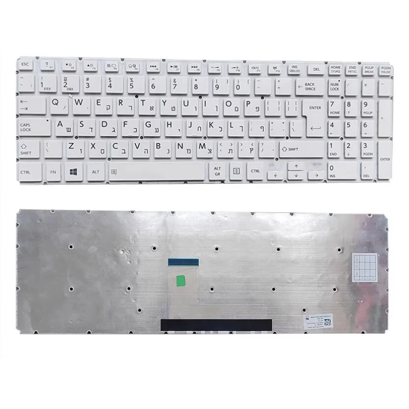 Siakoocty para Toshiba Satellite Teclado de Retorno de Língua Estrangeira L50-c1fq 276 L50-c20k 29p L50-c-1gx L50-b-1dz
