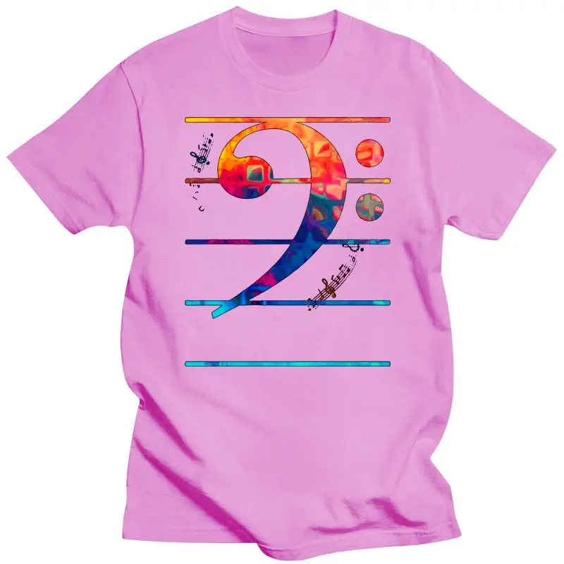 2022 Art Music T-Shirts Bass Clef Color Note Classic Print T Shirts Mens Summer Autumn Streetwear High Quality Christmas Gift T