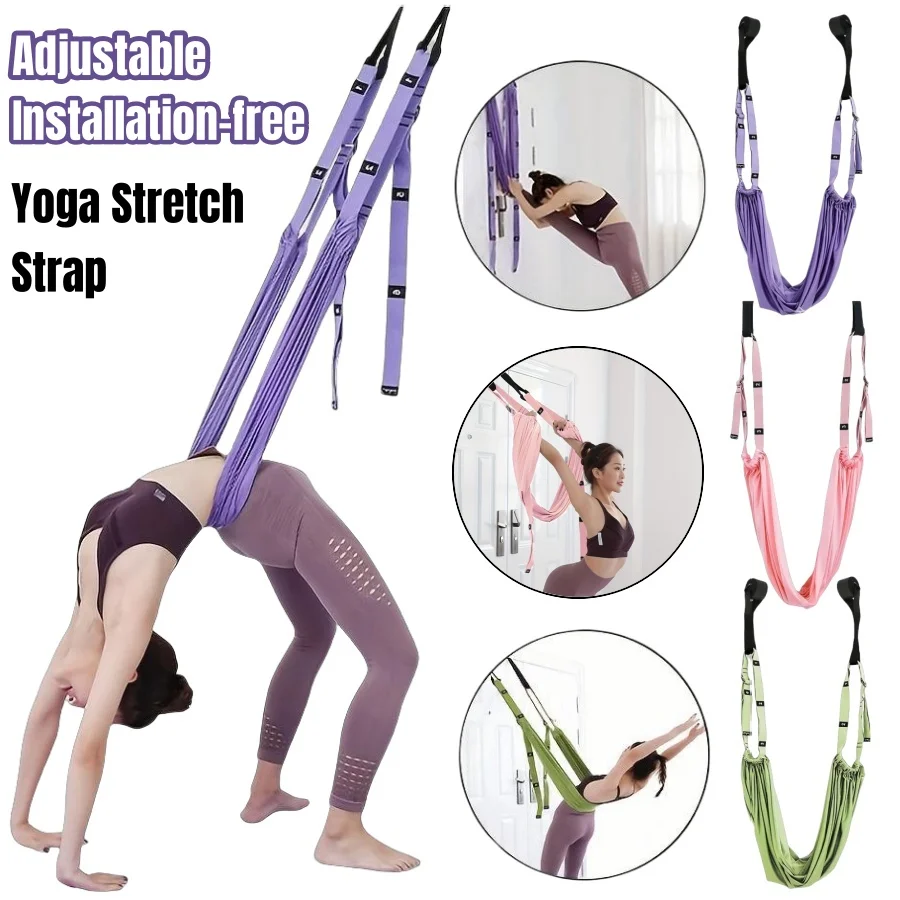 Yoga Strap Stretch Band Fitness Hanging Rope Universal Back Leg Belt for Backbend Split Handstand Home Inversion Training Hammoc