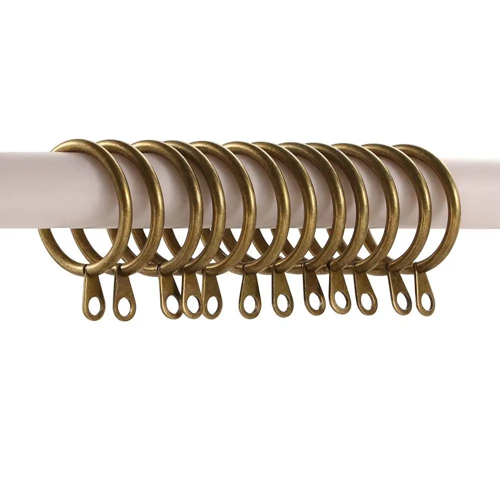 Bathroom Heavy Duty Metal Practical Hanging Hooks Curtain Rings For Curtains Rods Roman
