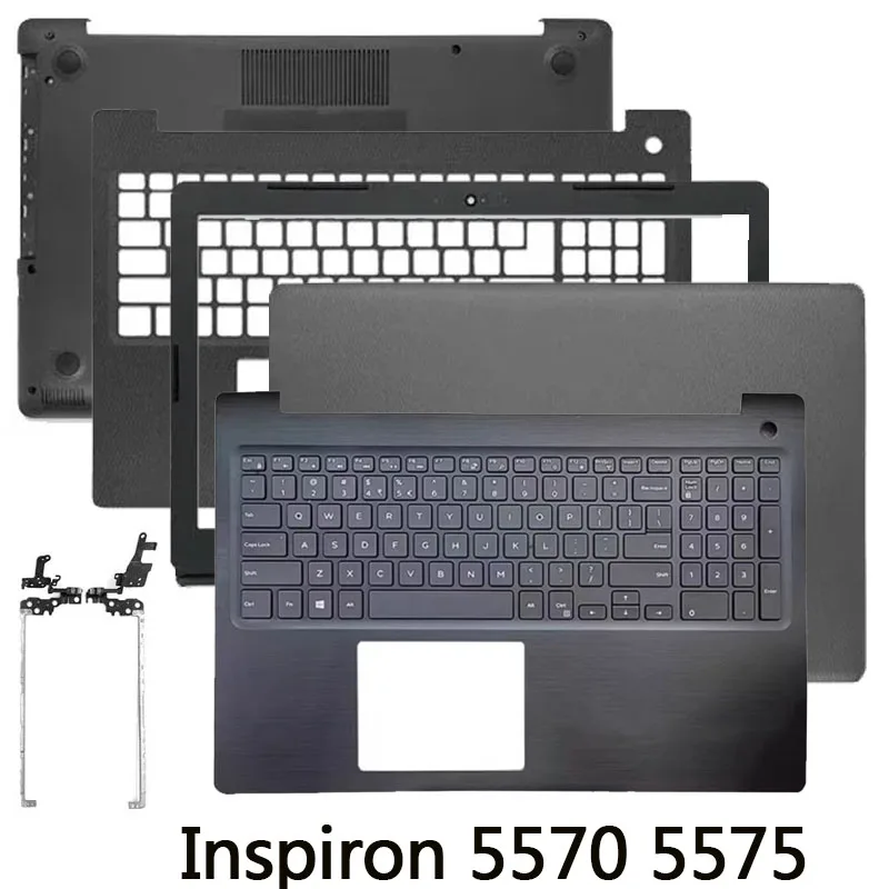 

NEW For Inspiron 5570 5575 Laptop LCD Rear Cover/Front Frame/Palm Pad/Bottom Cover/hinge/Top Cover Keyboard Black