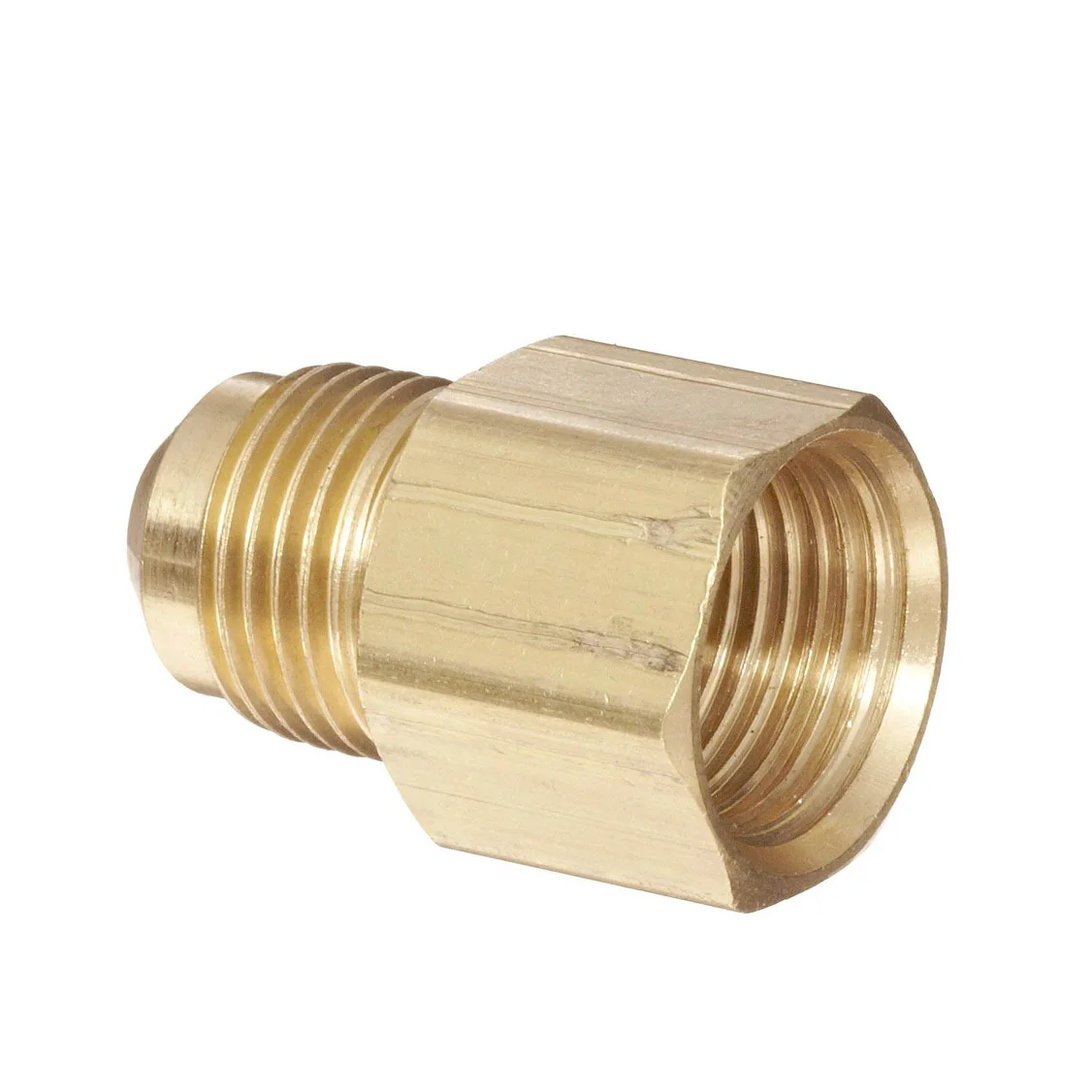 

5/8"-18 UNF Male 3/8" Flare SAE-Standard x 1/2" NPT Female Coupler Connector Adapter Brass Pipe Fitting For Fuel Gas Water Valve