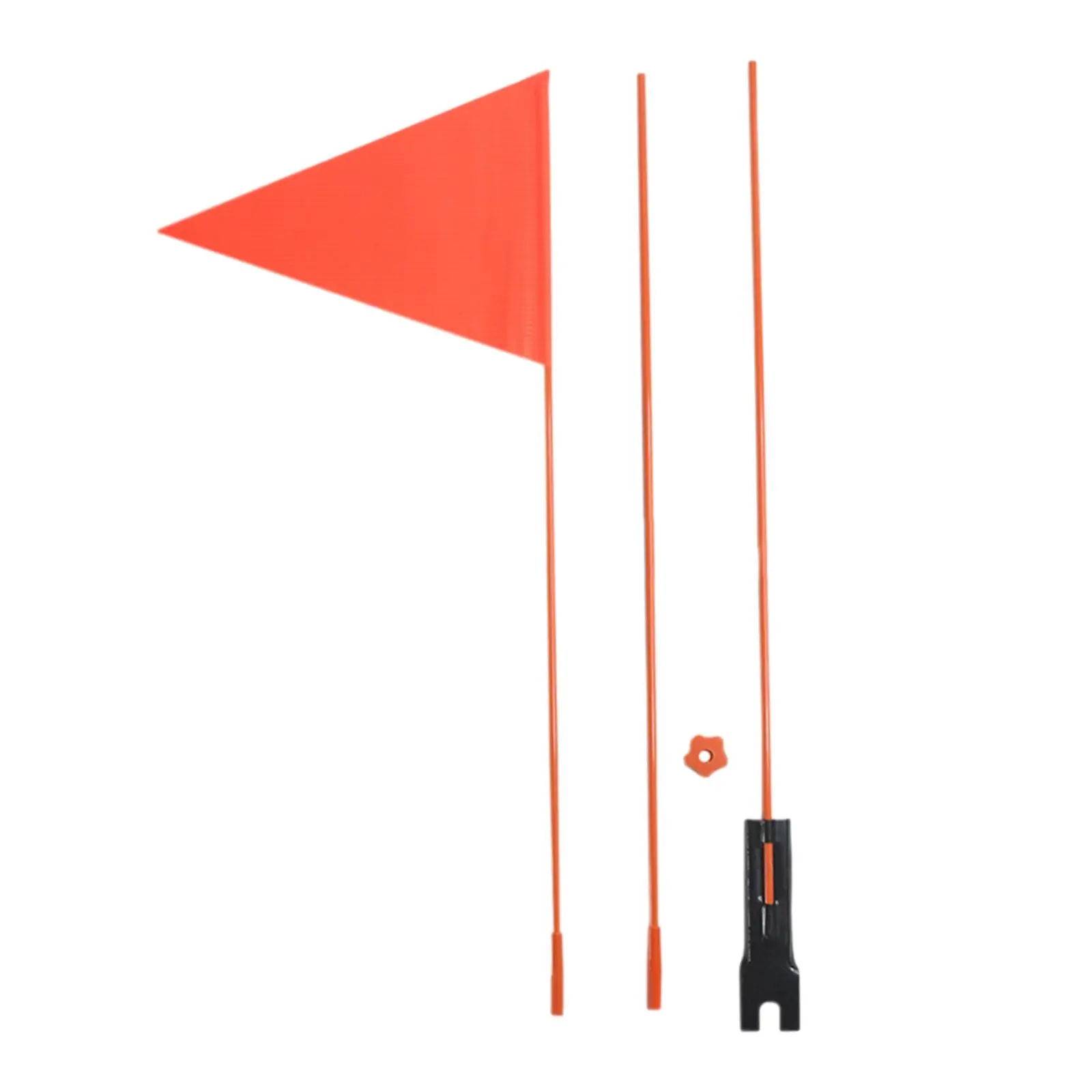 Bike Flag Gadget Foldable Tear Resistance with Pole Adjustable Pennant