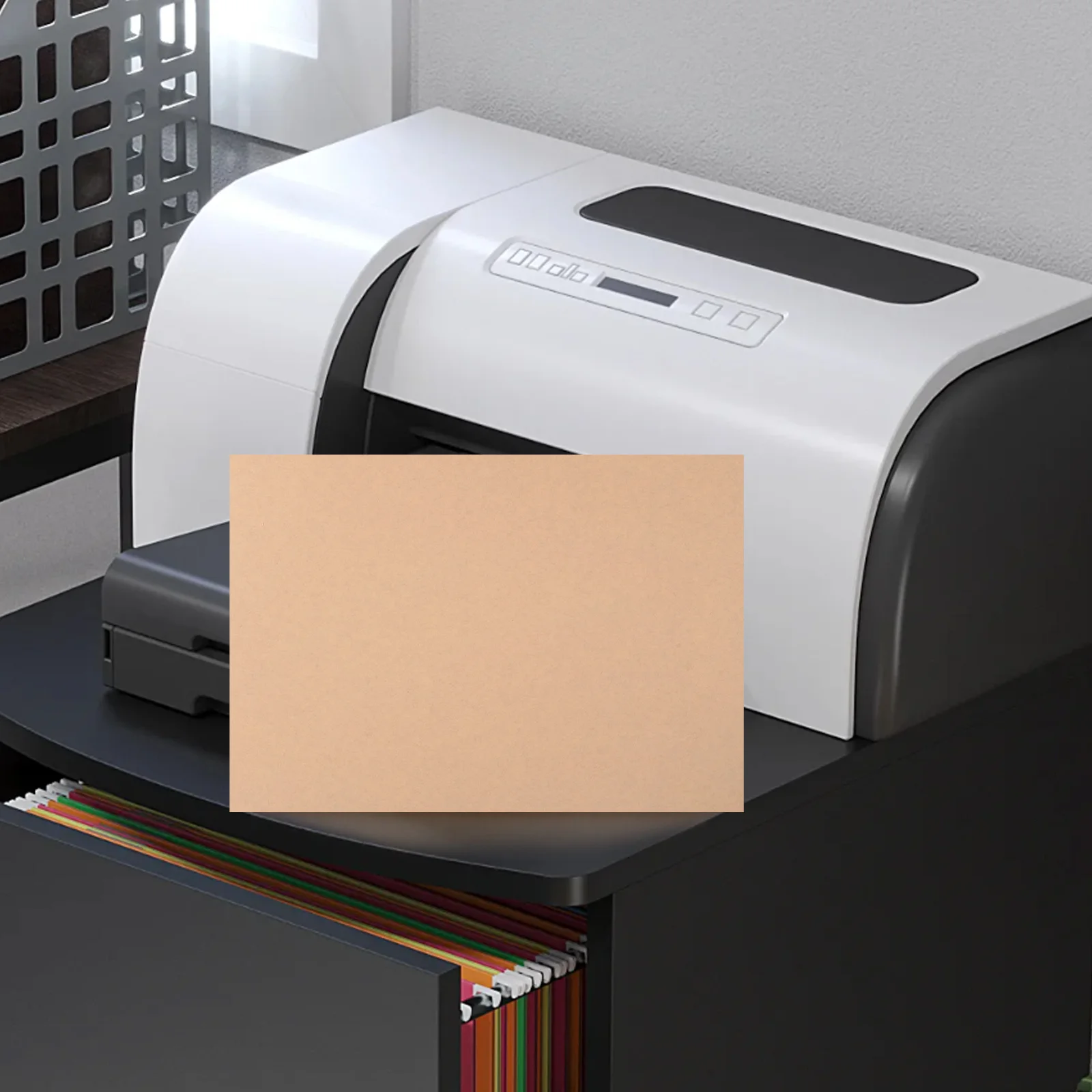 

100 Sheet Self-adhesive Label Paper Labels for School Supplies Craft Tape Printer Brown Cardstock Kraft Address Bags Large