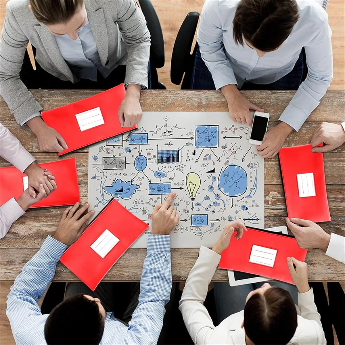 ABQR 6PC sacs d'argent avec fermeture éclair sécurité sac de dépôt bancaire sac d'argent porte-reconte pour pièces d'argent papier cosmétique outil d'argent C