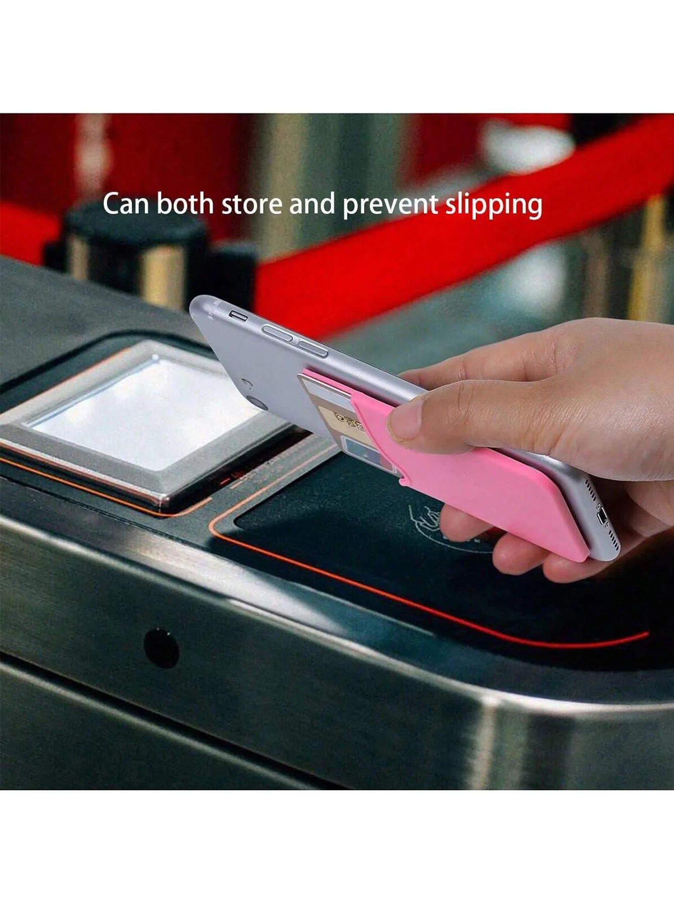Silicone Phone Card Holder, Bank Card, Bus Card, Id Card Sticker, 2 Pieces