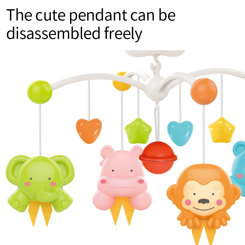 ベビーベッドモバイルガラガラおもちゃ 0-12 ヶ月幼児回転ミュージカルプロジェクターナイトライトベッドベル教育新生児ギフト