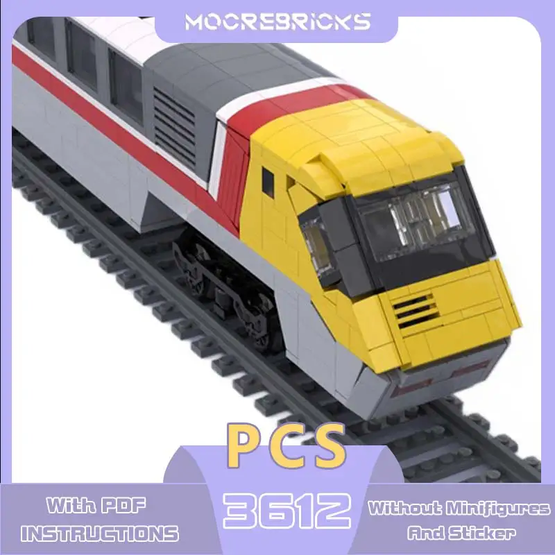 MOC-82253 Advanced Passenger Train Building Blocks DIY Railway Track  Assemble Bricks Vehicle Model Toy Set Kids Xmas Gift ﻿