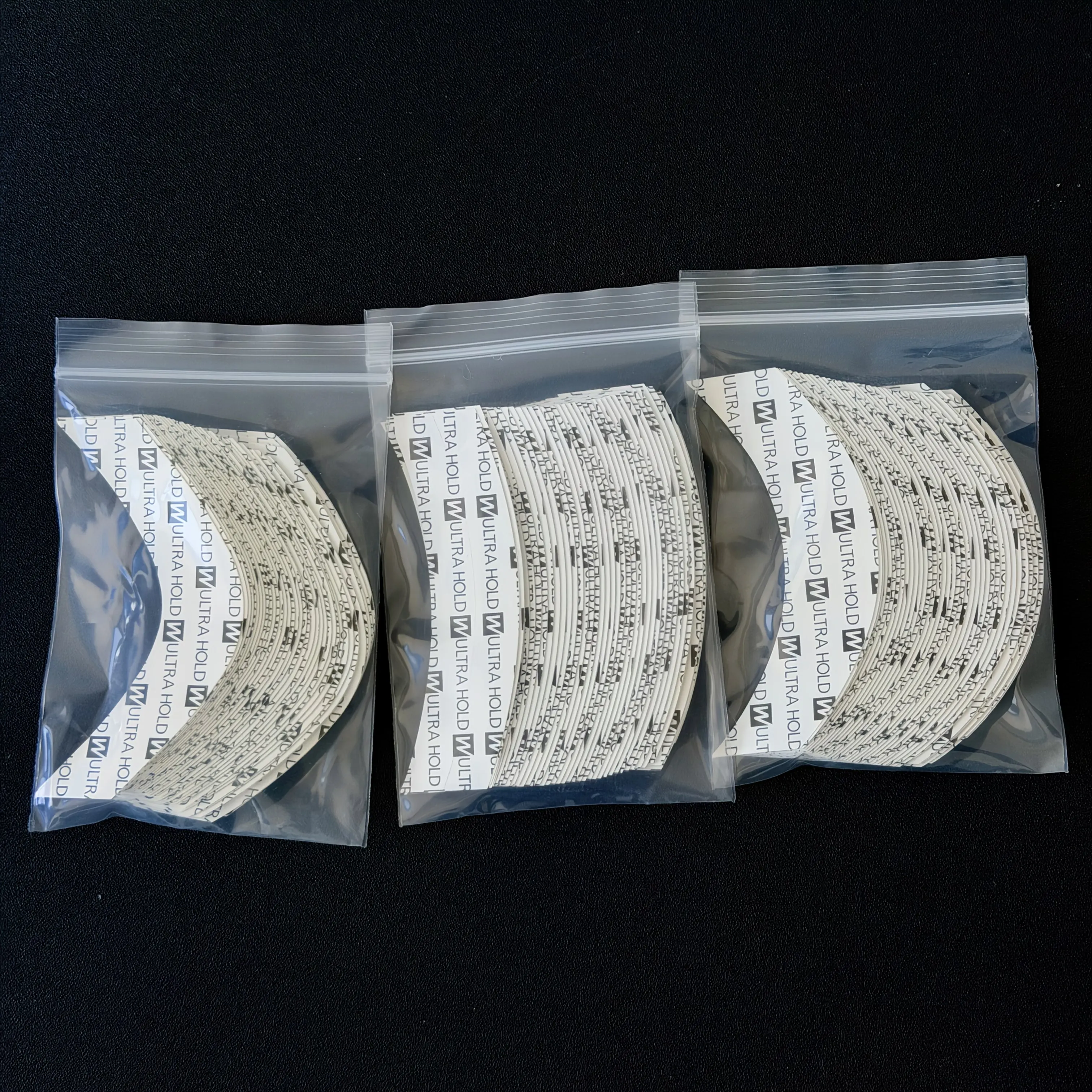 36 Pieces 4 Shape 7.6 cm * 2.2 cm White Ultra Hold Tape Lace Front Tape Arc Double Sided Tape for Toupee Wig Adhesive
