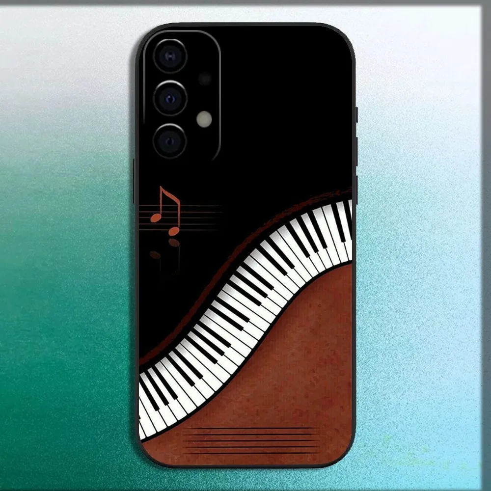 Music Piano keyboard Phone Case For Samsung Galaxy A13,A21s,A22,A31,A32,A52,A53,A71,A80,A91 Soft Black Cover