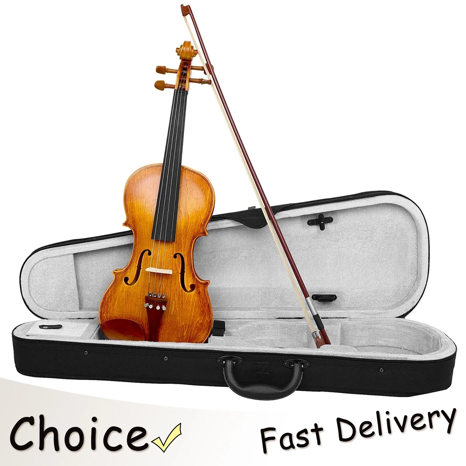 IRIN Violin Basswood Polished Plywood Jujube Wood Parts Hand Carved Violin Suitable For Perform With Accessory Violin Instrument