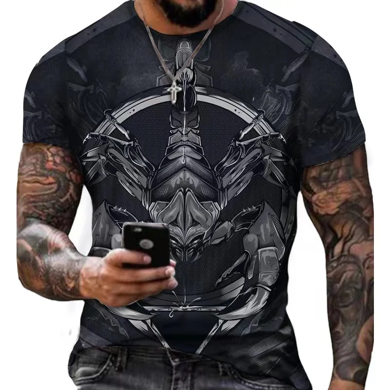 Summer Fashion Harajuku Scorpion Print Men\'s T-shirt Top Casual Street Wear O-neck Shirt Men\'s Designer Clothing