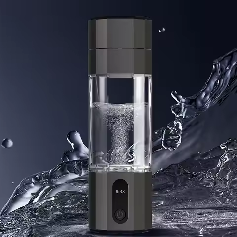 YenvQee 6000PPB LED Display Food Grade PC Connected Mineral Water Bottle Hydrogen Water Generator With Vent Hydrogen Bottle