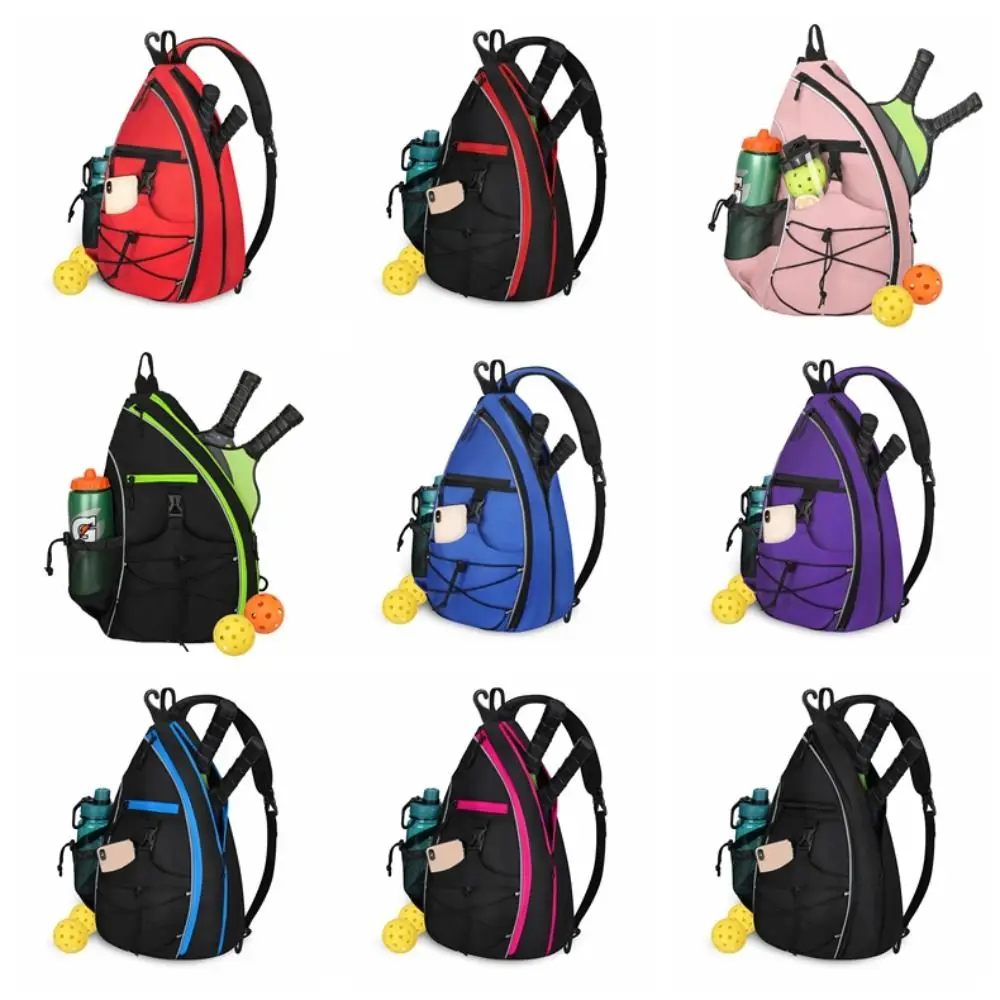 

Большая вместительная сумка для пиклбола с крючком для забора, безопасный карман, рюкзак для пикл-мяча, регулируемая легкая сумка на ремне для женщин и мужчин