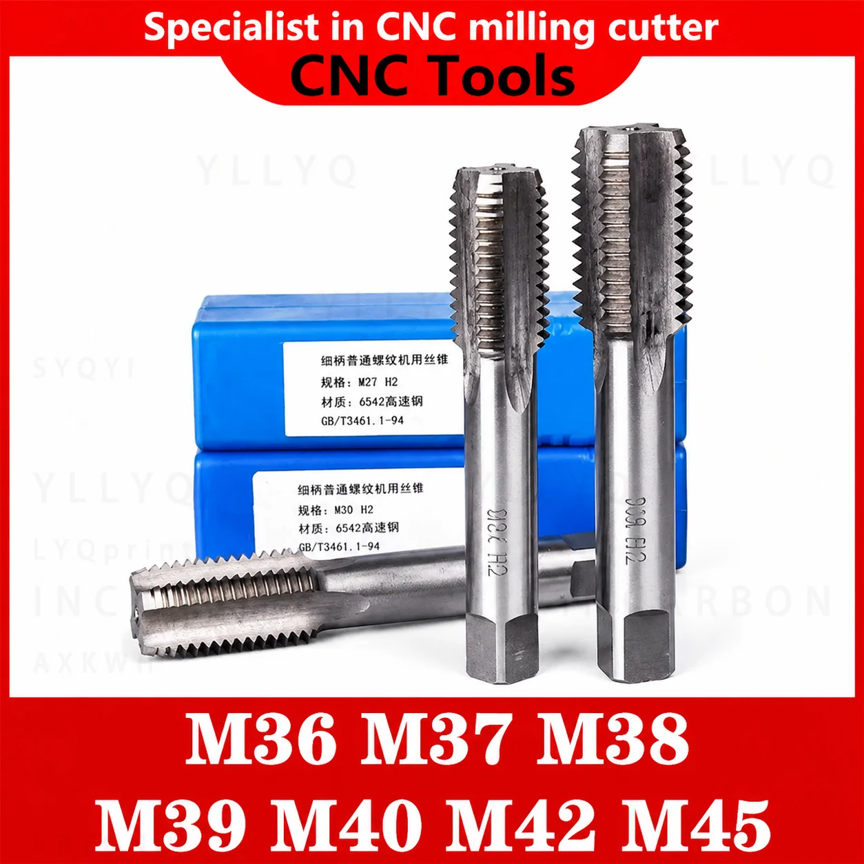 

1Pcs Right Hand HSS Machine Tap Set M36-M45 Metric Thread Tap 1.0-4.5mm for Steel Processing High Speed Steel Threading Tool