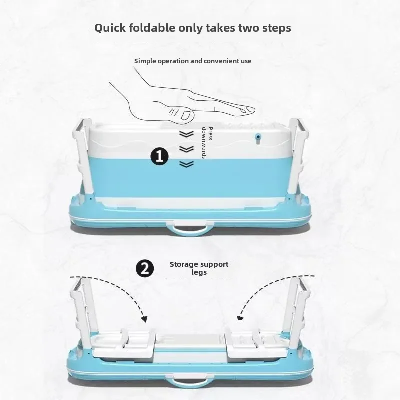 Foldable Bathtub for AdultsFoldable Mobile Bathtub Portable Folding Bathtub for Apartments and Old Houses Without Bathtubs