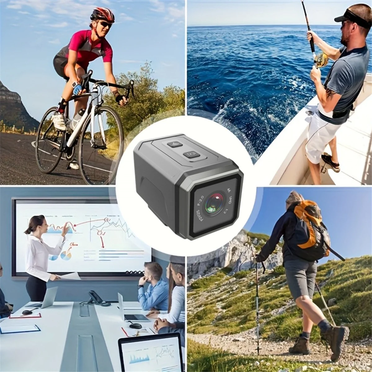 2025 + 4K الترا HD واي فاي كاميرا صغيرة في الهواء الطلق كاميرا رياضية دراجة نارية كام دراجة ركوب الكاميرا يمكن ارتداؤها كاميرا مسجل فيديو