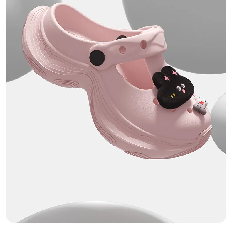 SHAJI Sommer Modische Rutschfeste Clogs für Damen, 2026 Neue Rosa Plateau-Slides Lässige Outdoor-Kleidungs-passende Schuhe – Detail 3
