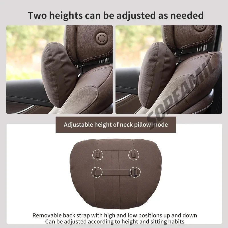 High Quality Suede Cushion Unit, Ventilated Neck & Waist Support Pillow, Interior Decor Piece