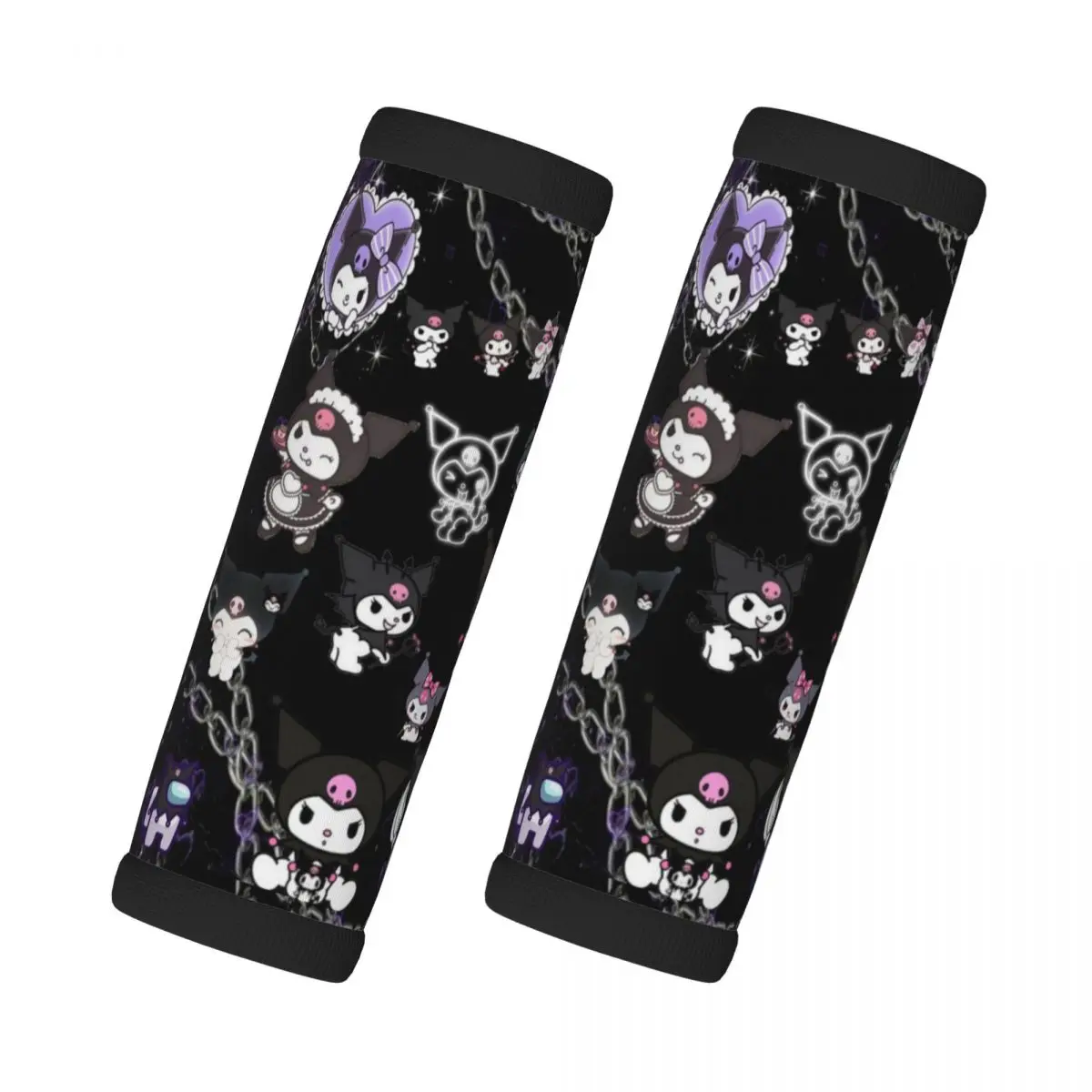 

Custom Images Kuromi Luggage Handles Wrap Grips 2 Pcs Handle Grip For Travel Bag Luggage Suitcase Airplane Soft