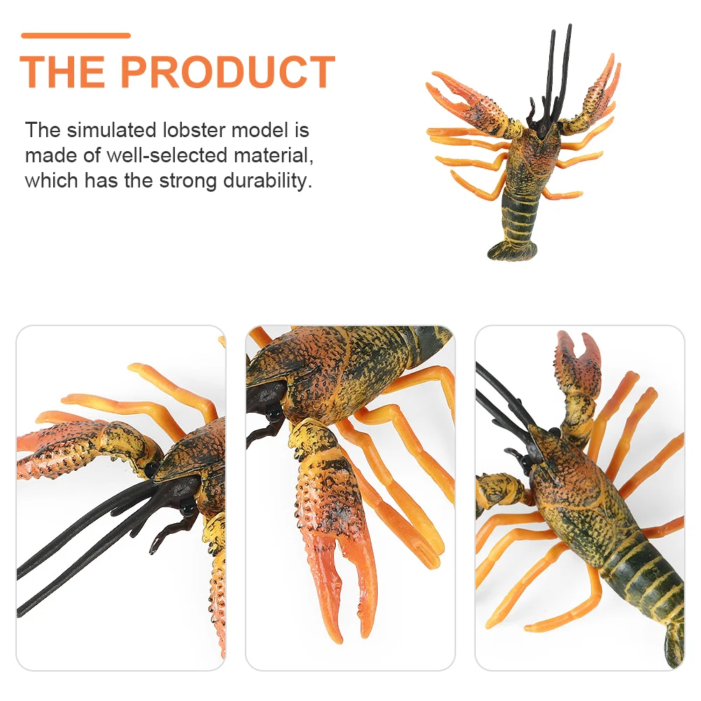 Lobster Model Fake Sea Life Creatures Figurine Craft Developmental Toys Seafood Kids Pretend Play Children’s Childrens Aquarium