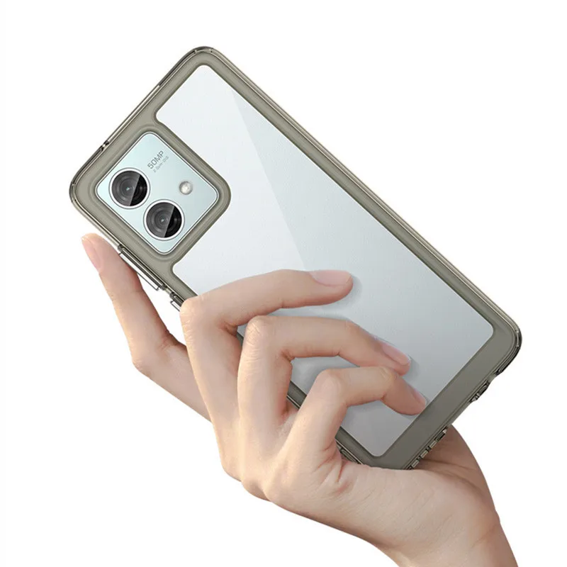 Colorful Transparent Case For Motorola Moto G84 Case Shockproof Silicon Protective Case For Moto G84 Cover For Moto G84 6.5 inch