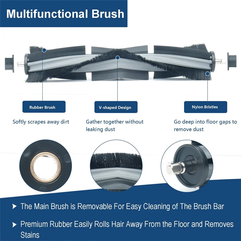 -ABPO Replacement Parts For ECOVACS Deebot X2 Omni/Max/Pro Vacuum Cleaner Accessories Kit,Main Brush Mop Filter Vacuum Bags