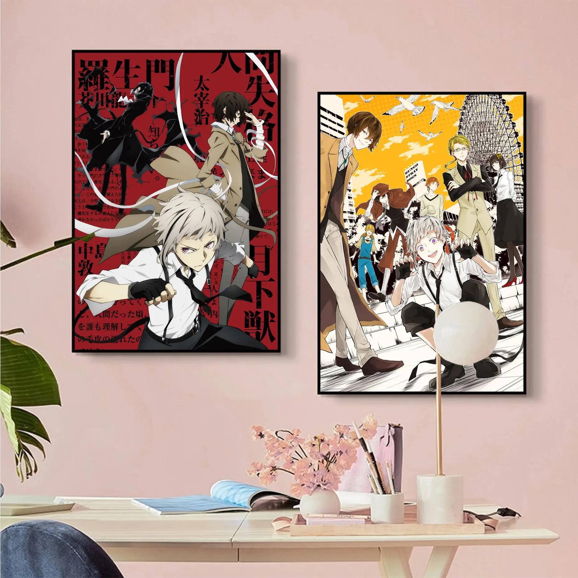 Japanese Anime Bungo Stray Dogs Movie Sticky Posters HD Quality Wall Art Retro Posters for Home Aesthetic Art Wall Painting