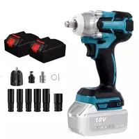 18v/21v High Capacity Power Battery Brushless Electric Impact Wrench 1/2inch Power Tools Led Light Adapt To Makita Battery